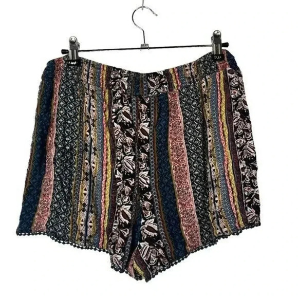 Boutique RD Style Blue & Pink Printed Pull On Soft Shorts L - Picture 2 of 2